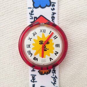 Swatch Pop Enjoy It PMK107 NOS 1990s Watch JC de Castelbajac Vintage Celestial